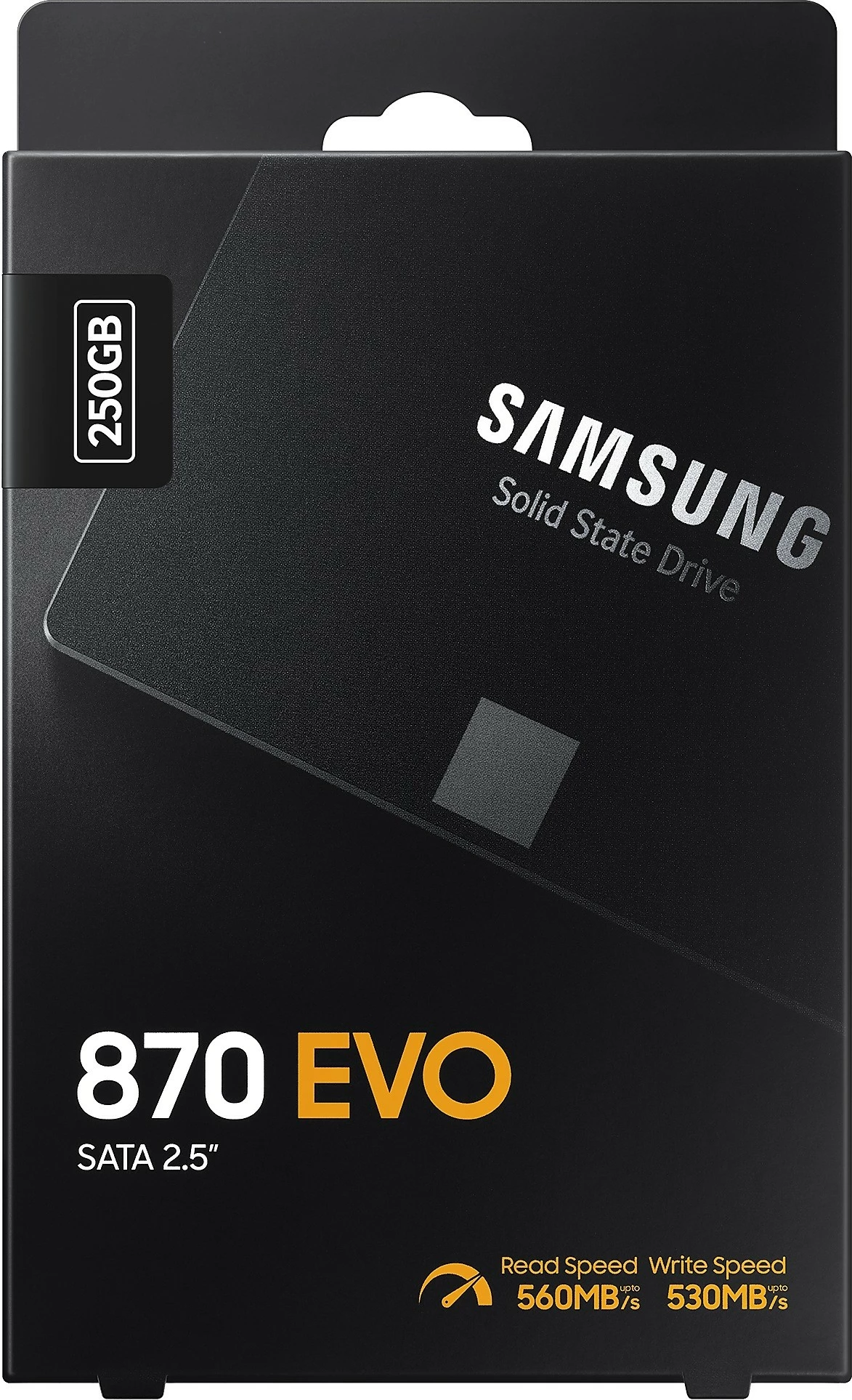 SSD Samsung 870 EVO, 250 GB, 2.5", 560 MB/s, 6 Gbit/s, e zezë