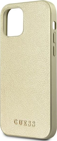 Mbështjellës Guess GUHCP12LIGLGO për iPhone 12 Pro Max, hardcase, gold