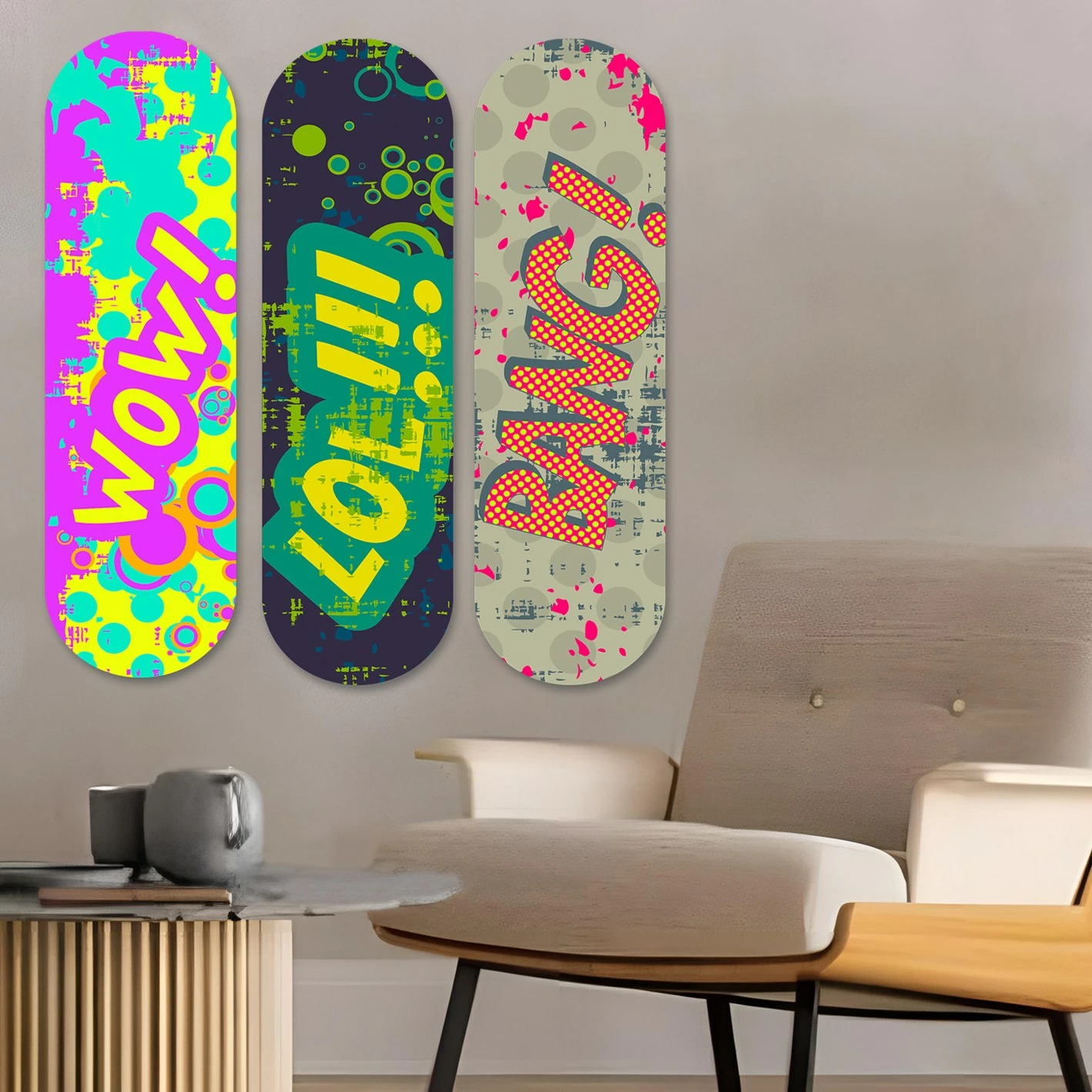 Pikturë dekorative MDF, 3 pjesë, Wallity, 3KY3816