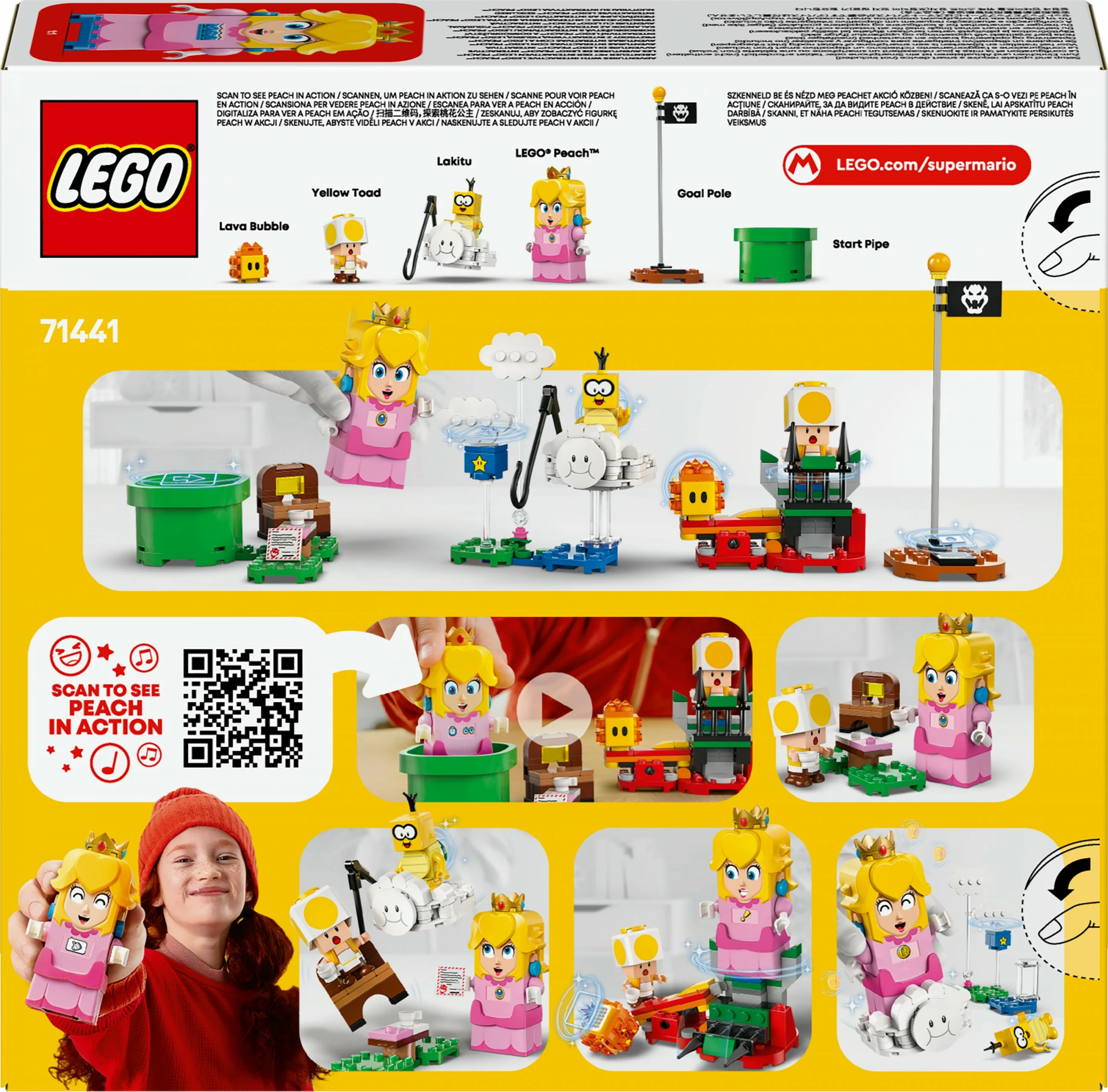 Set ndërtimi LEGO Super Mario 71441, Peach interaktive, 208 pjesë, shumëngjyrësh