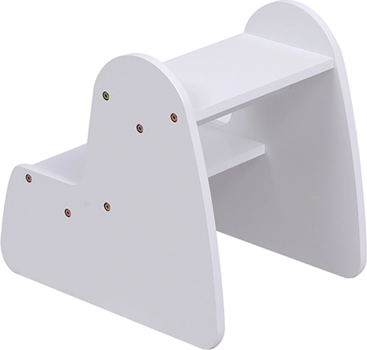 Shkallë për fëmijë RICKI, MDF & kompensatë, e bardhë, 33x43.5x40.5cm