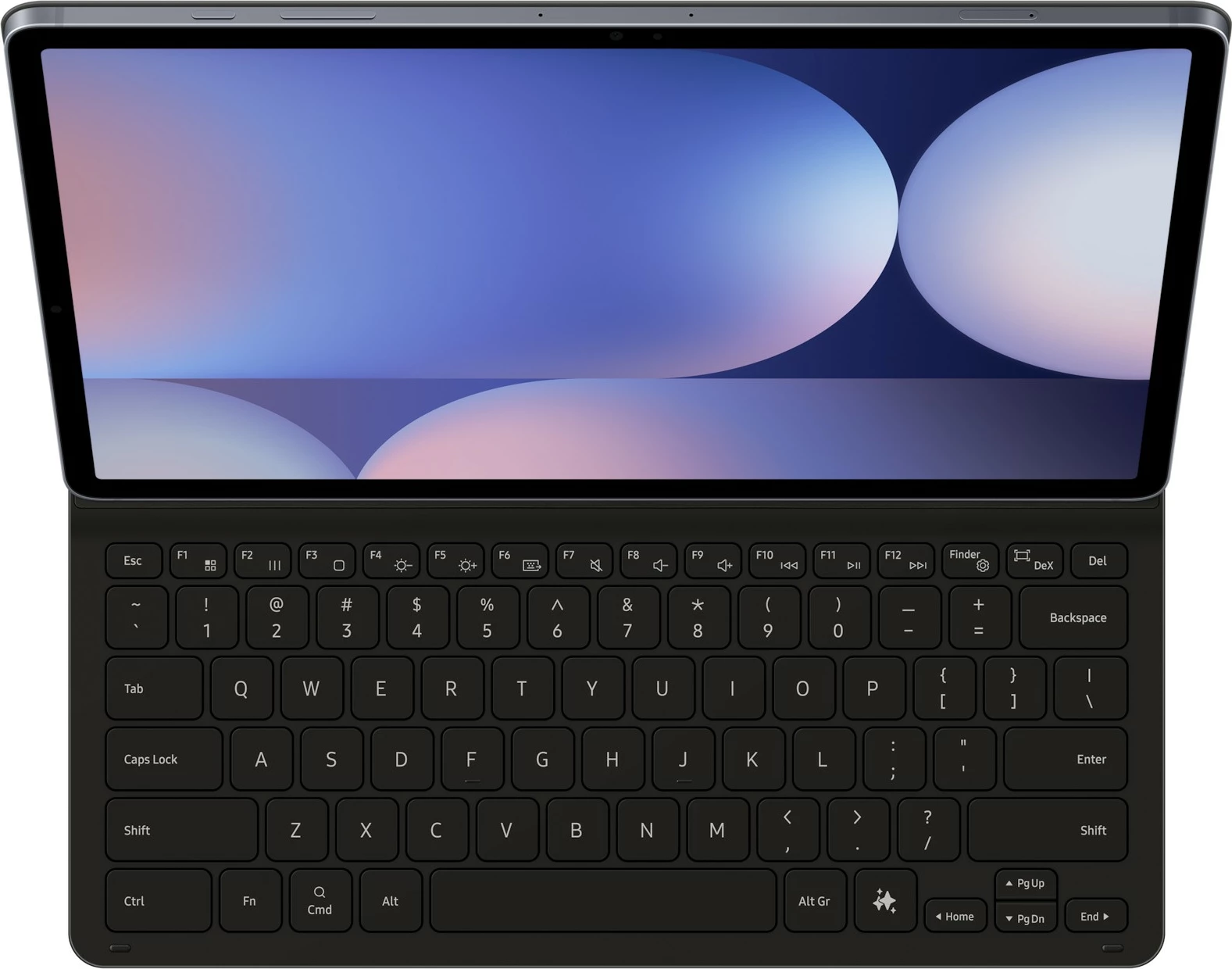Mbështjellës tastierë Samsung EF-DX820, QWERTZ, Gjermanisht, Touchpad, Galaxy Tab S10+, Galaxy Tab S9+, Galaxy Tab S9 FE+, E zezë