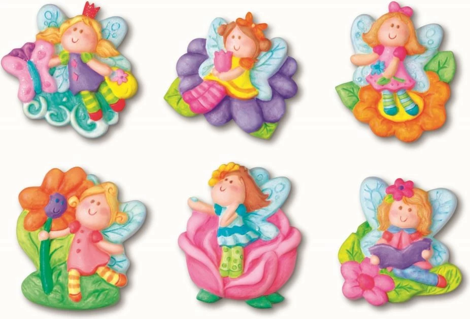 Set DIY zanash prej gipsi 4m, 6 figura, multikolor