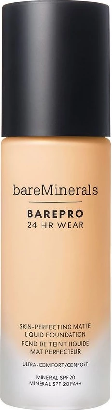 Fondatinë bareMinerals BarePro 24HR Wear Skin-Perfecting Matte Liquid Foundation SPF20 për femra Fair 15 Warm 30ml