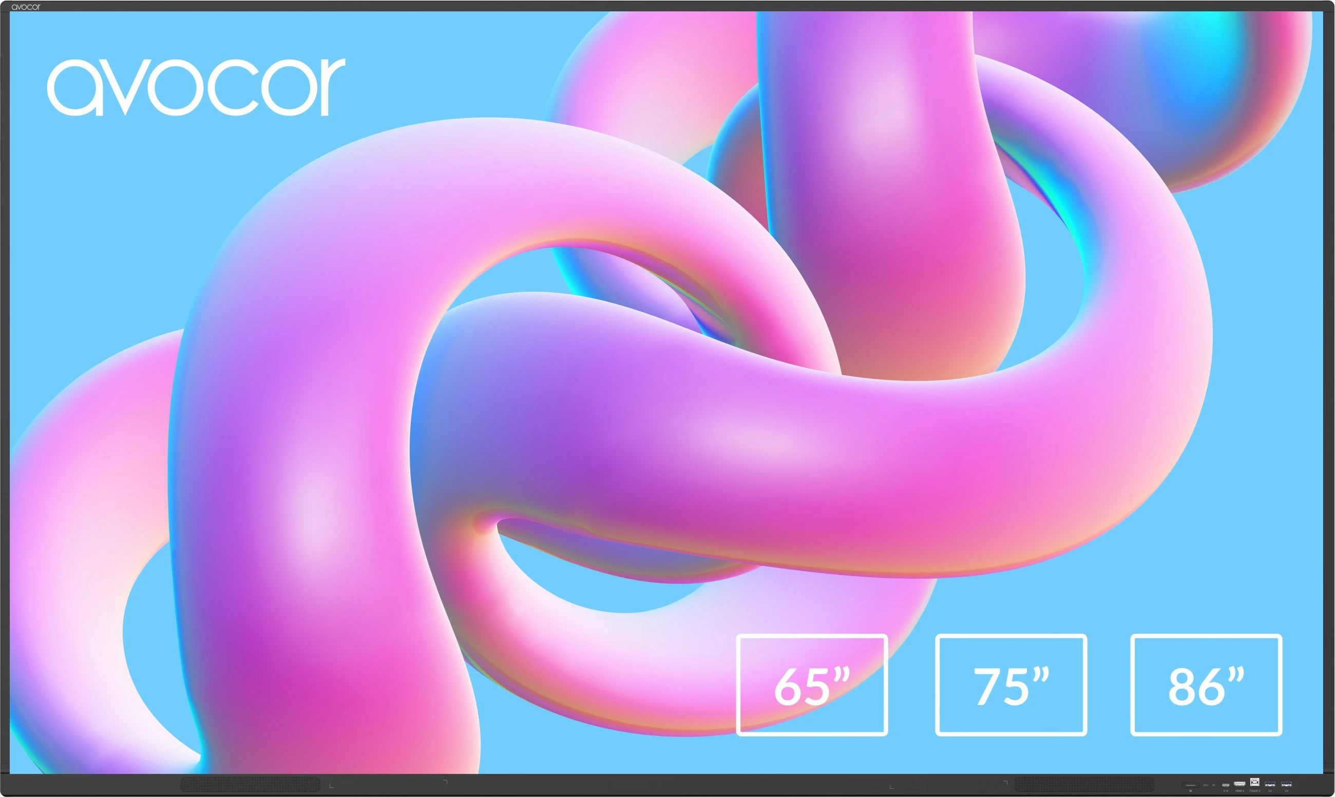 Display interaktiv AVOCOR S-Serie AVS-8610, 86 inç, 4K Ultra HD, Touchscreen, 64GB, i zi