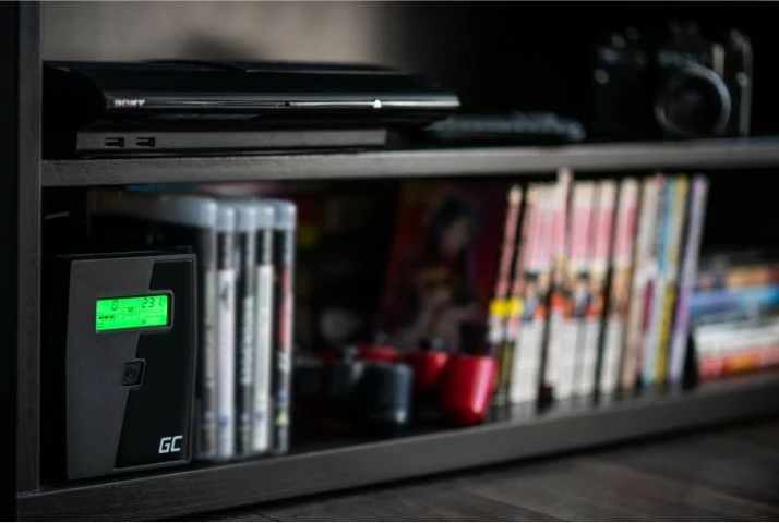 UPS Green Cell UPS02, 800VA 480W, Tower, Ekran LCD, e zezë