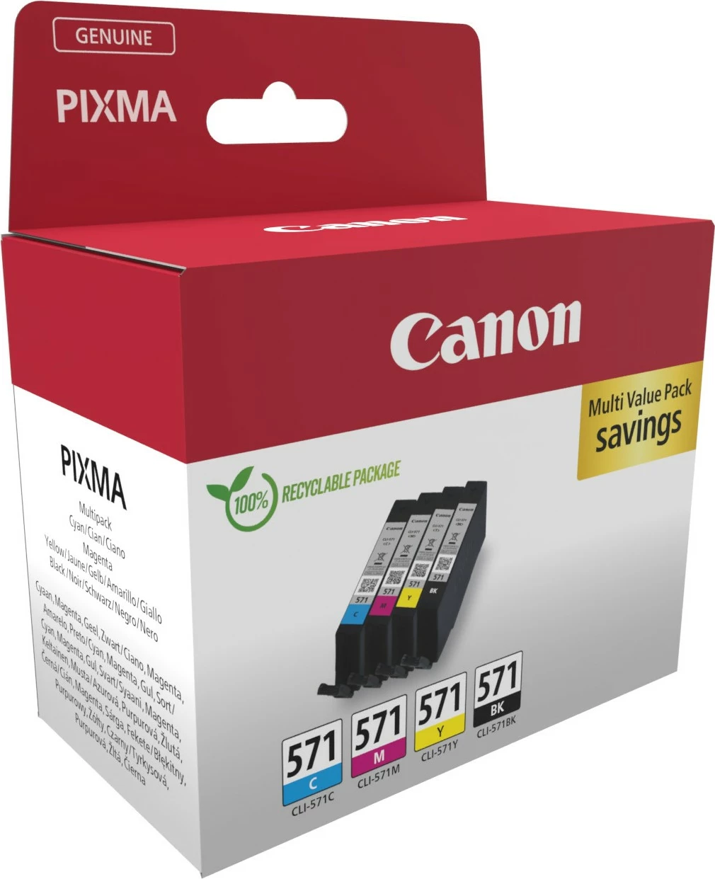 Toner Canon 0386C008, 4 copë, Ngjyra të ndryshme