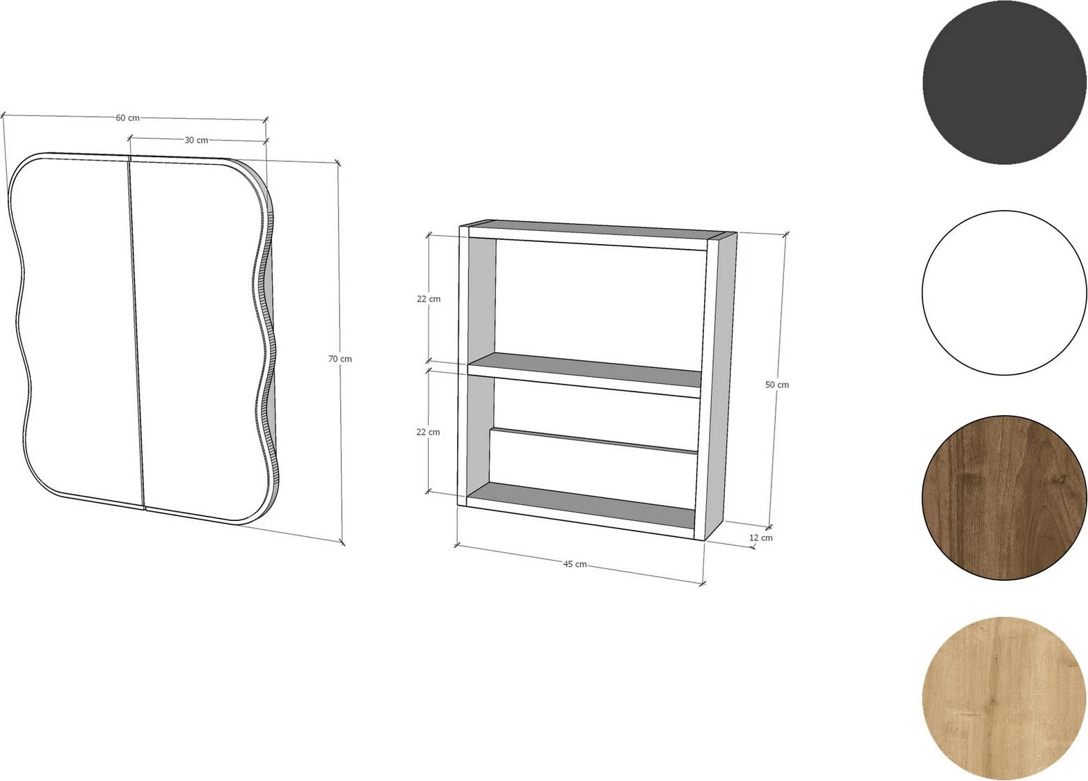 Dollap banjoje Skye Decor, ngjyrë arre, Day Dream