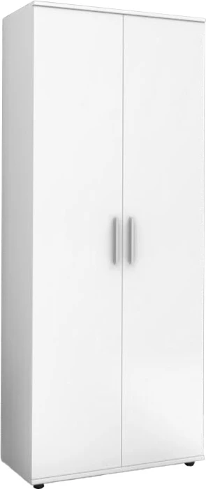 Dollap këpucësh me dy dyer, ngjyrë e bardhë, 76x36x187cm