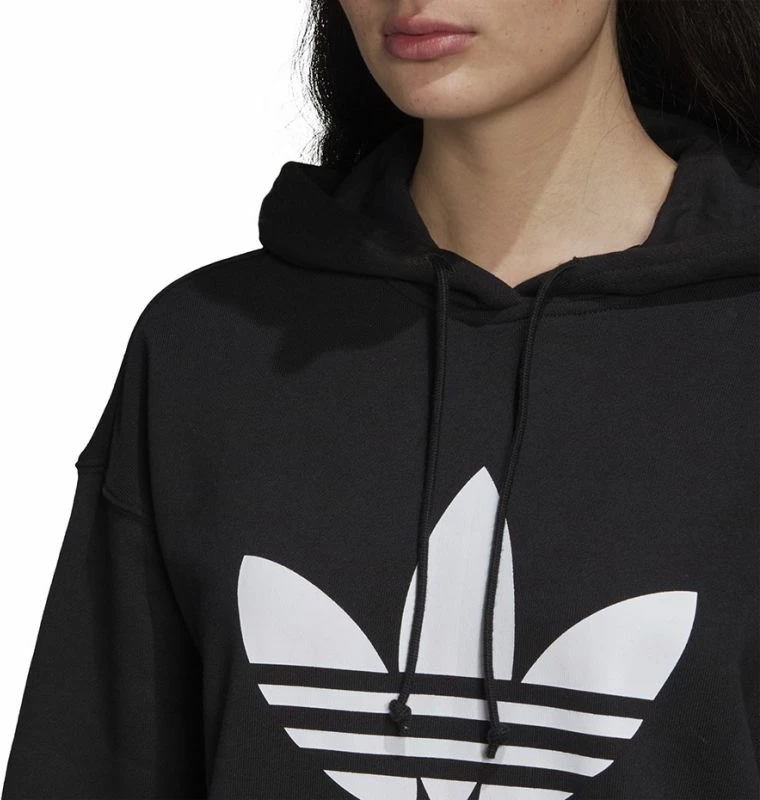 Duks adidas Trefoil Hoodie për Femra, i zi