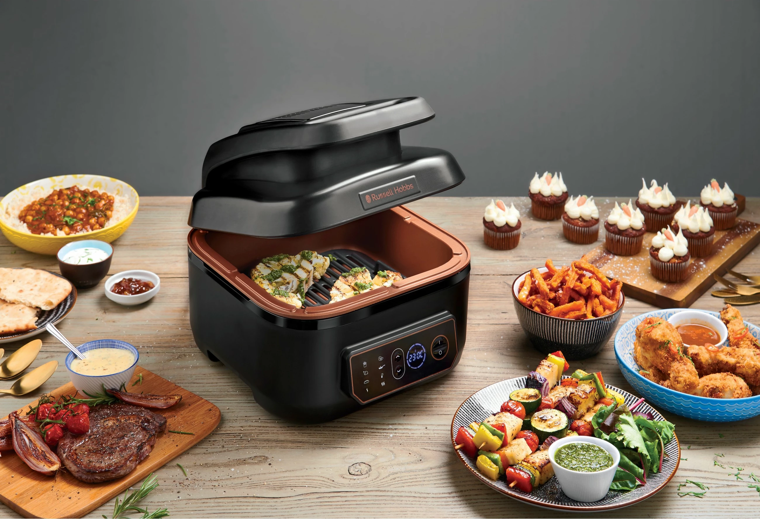 Multikocher Russell Hobbs SatisFry Air & Grill, 5.5L, 1745W, touch, e zezë