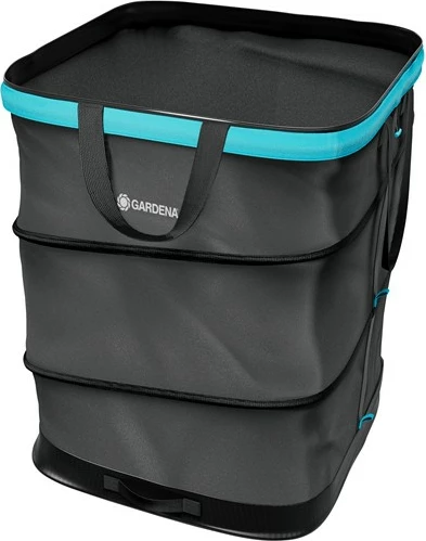 Thes mbeturinash kopshti Gardena 11715-20, 130L, plastikë e ricikluar, i zi/gjelbër