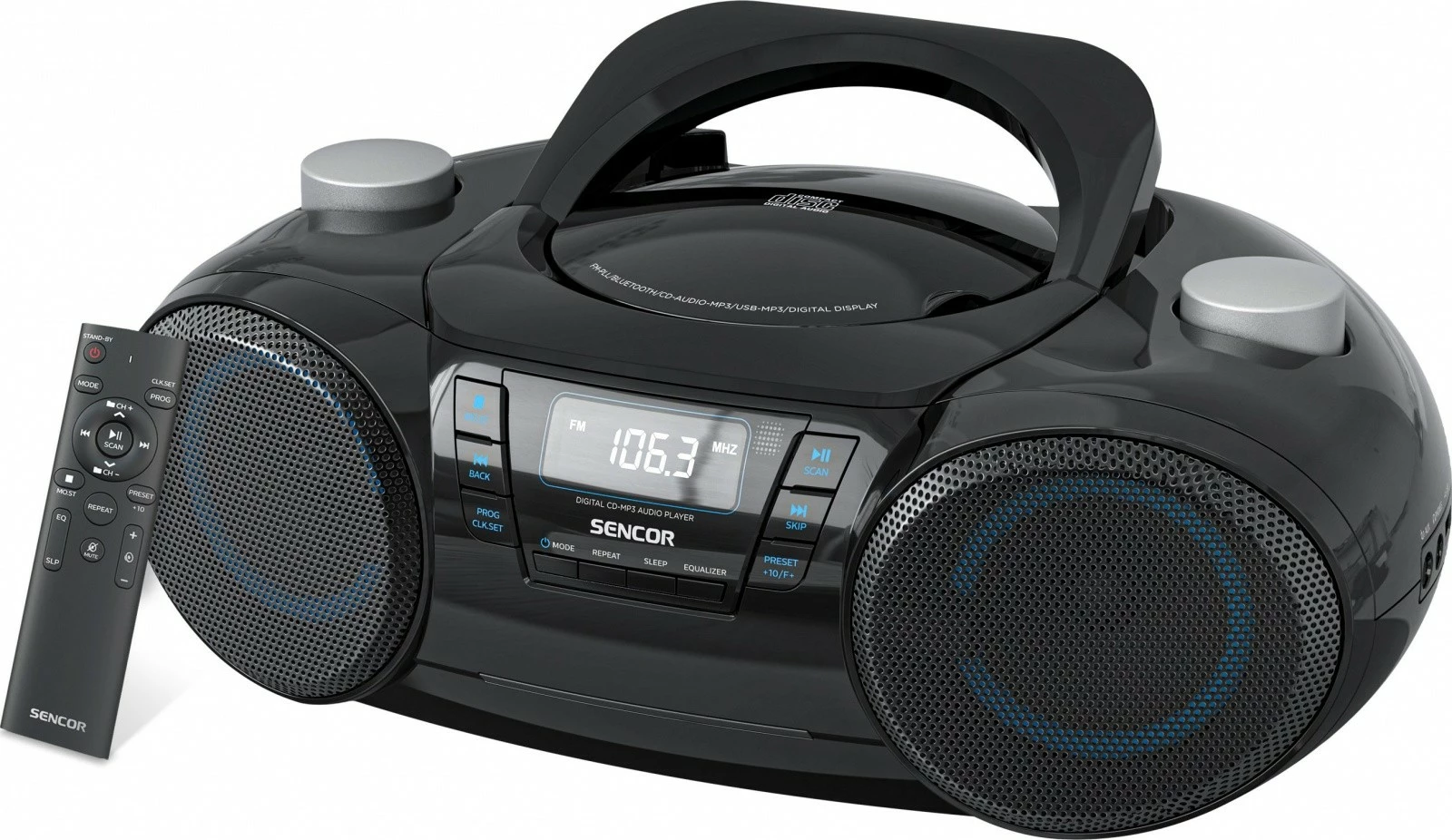 Boombox Sencor SPT 4710B CD/MP3 USB SD Bluetooth 5.3 radio FM PLL 16 W zi