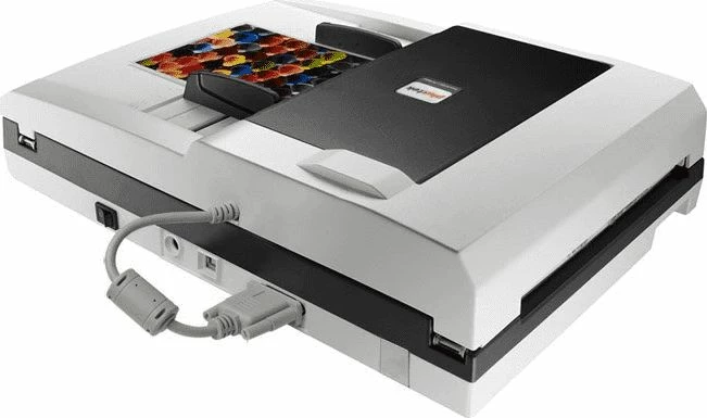 Skener Plustek SmartOffice PL4080, ADF 50 fletë, duplex, 600 dpi, USB, A4, i zi/argjendtë