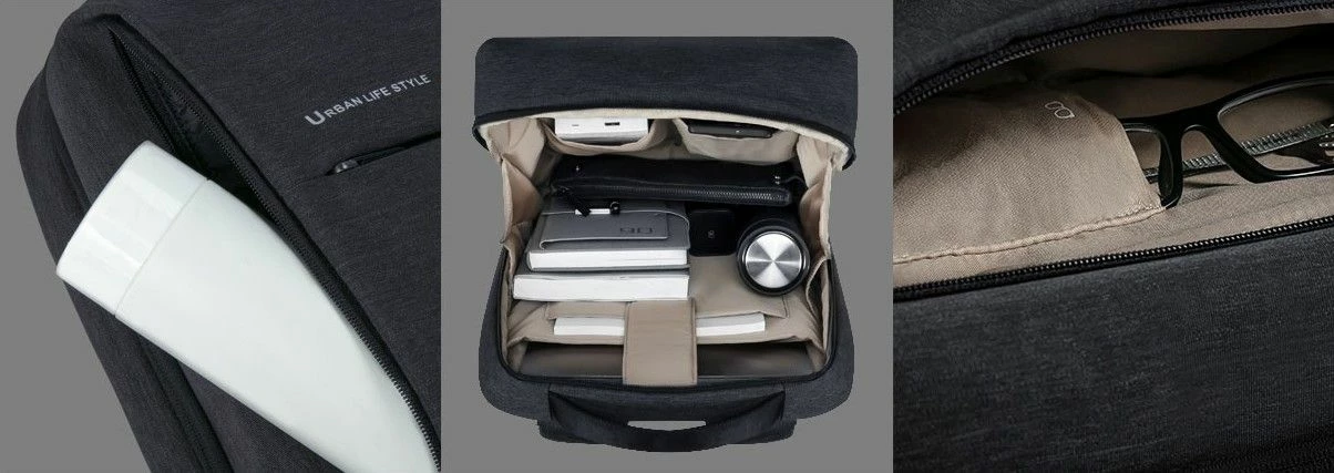 Çantë shpine, Xiaomi Mi City Backpack 2 15.6\", MI3768299, rezistente ndaj ujit, gri e errët