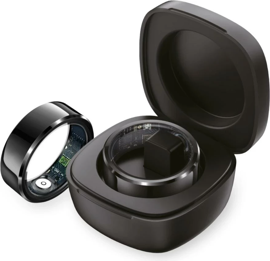 Unazë e mençur Techmade TM-NEXA-BK9 me kuti karikimi, e zezë