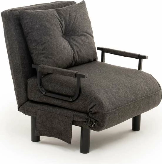 Krevat-karrige një vendës, Atelier del Sofa, Sento Single, gri e errët
