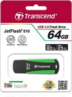 USB stick Transcend JetFlash 810 64GB, USB 3.0, zi/gjelbër