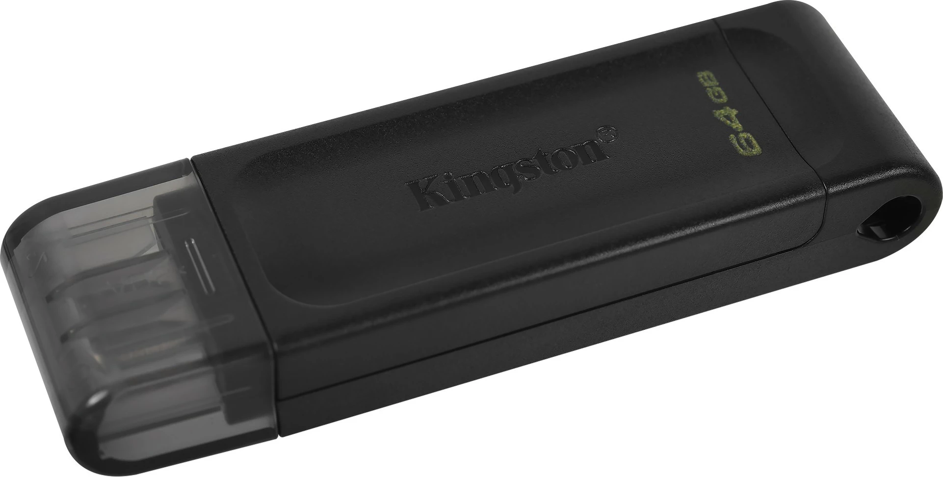 USB Kingston DataTraveler 70 64GB, USB-C, 3.2 Gen 1, e zezë