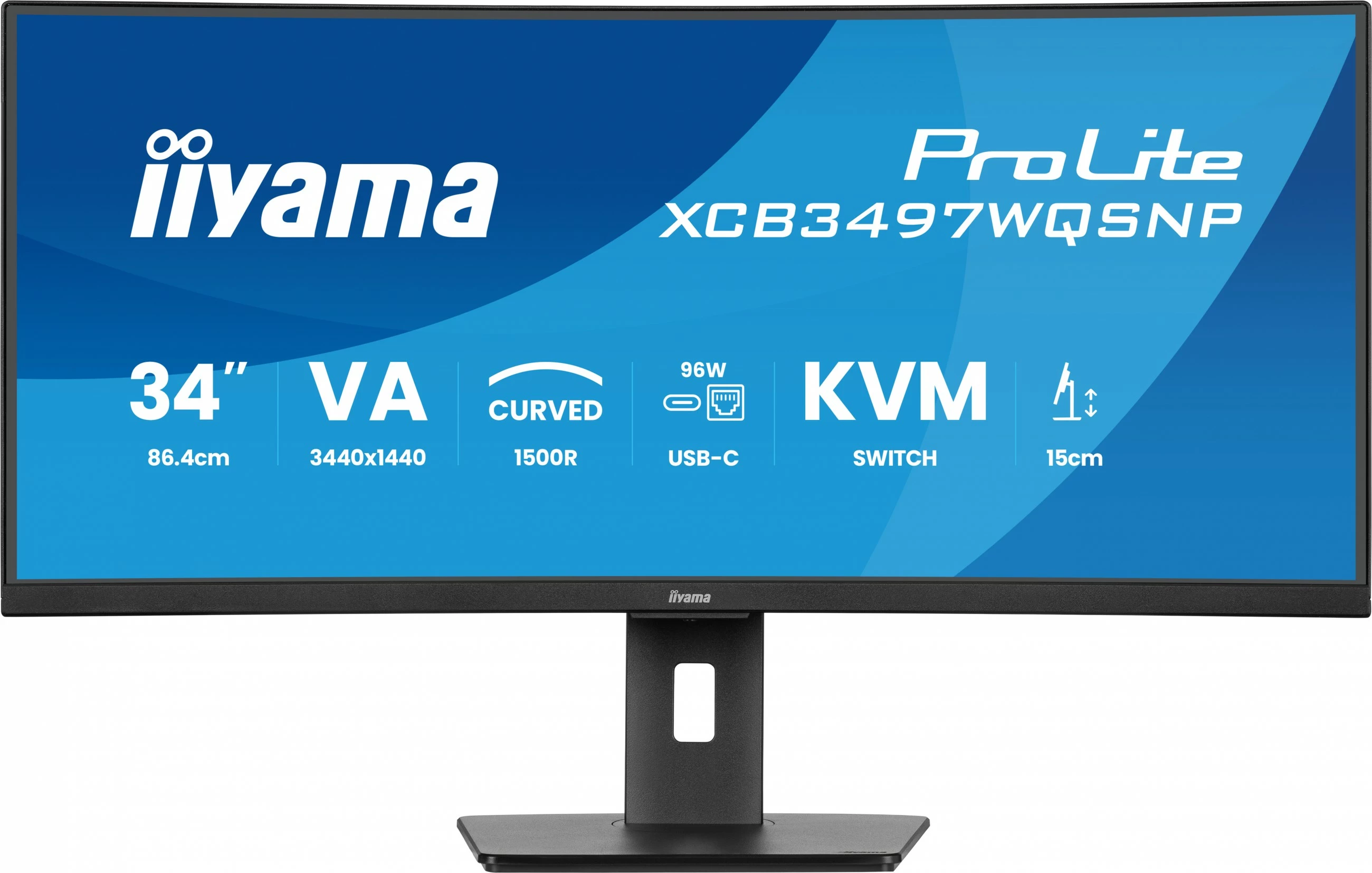 Monitor iiyama ProLite XCB3497WQSNP-B1, 34", UWQHD, LED, i zi