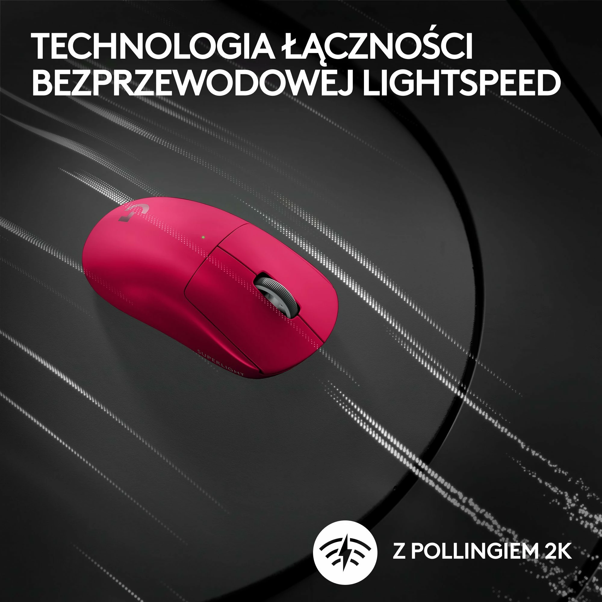Maus Logitech G PRO X SuperLight 2 910-006797, wireless, 32000 DPI, 60 g, Pink