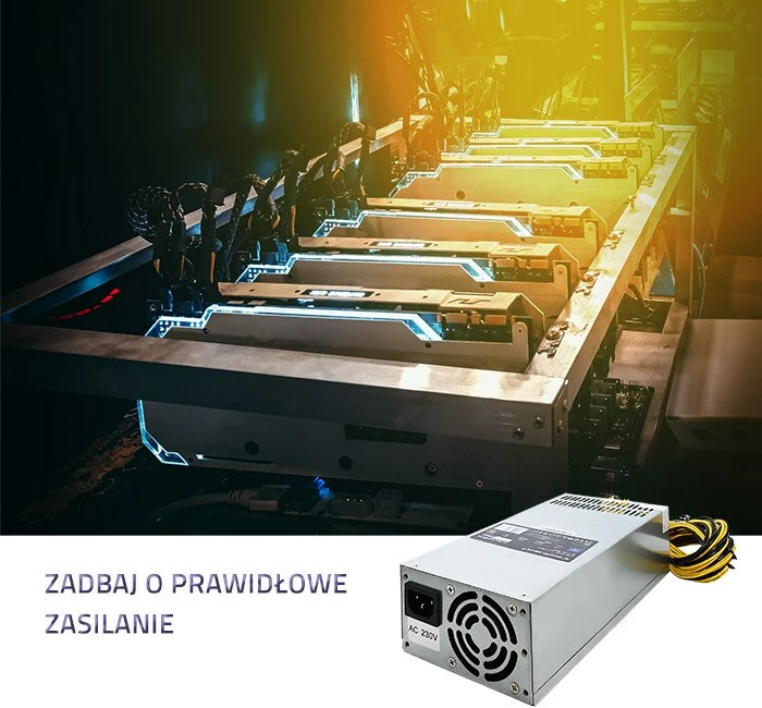 Kasë furnizues energjie Qoltec 50177, 1600W, 80 PLUS Gold, Silver
