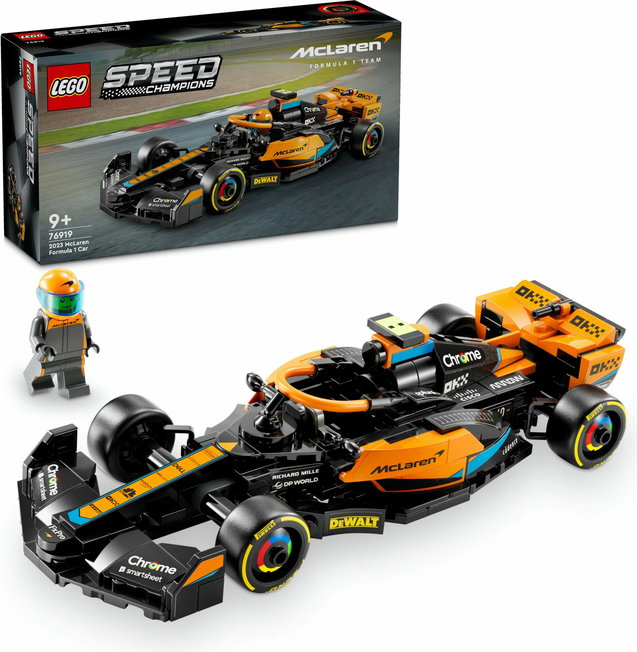 Set ndërtimi LEGO McLaren Formula 1 2023, 245 pjesë, shumëngjyrësh