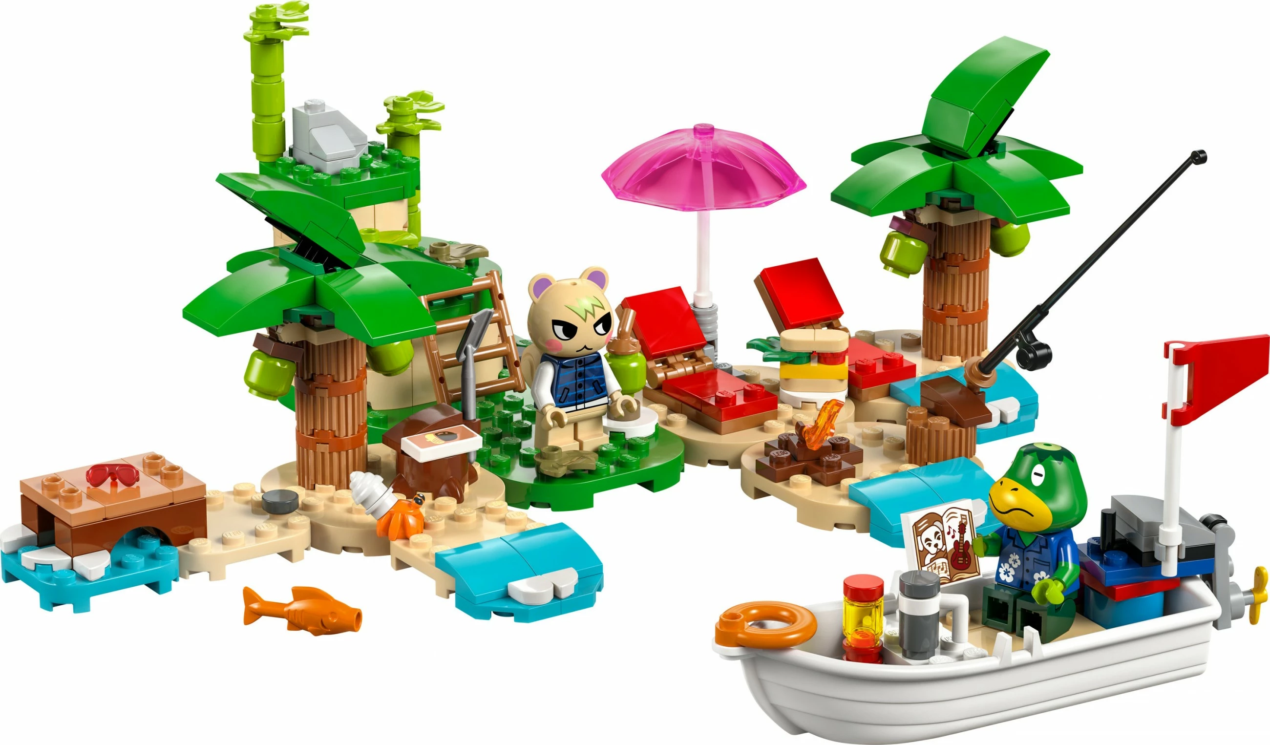 Set ndërtimi LEGO Animal Crossing Kapp'n's Island Boat Tour 233 pjesë, multingjyrësh