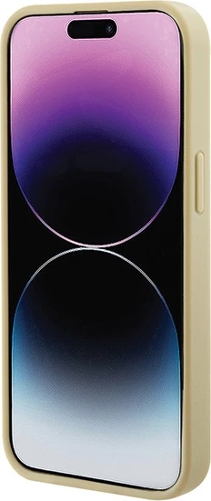 Mbështjellës Guess GUHMP15MPSAHMCB për iPhone 15 Plus 6.7", Saffiano MagSafe, ari