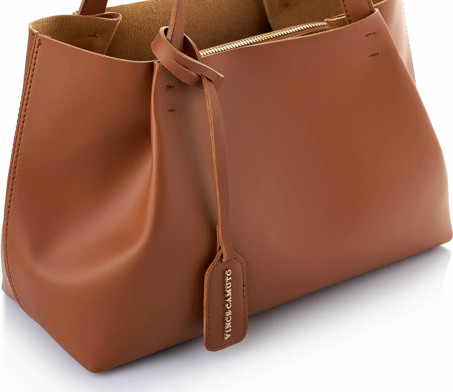 Çantë tote Vince Camuto, Monza, ngjyrë kafe e hapur (tan)