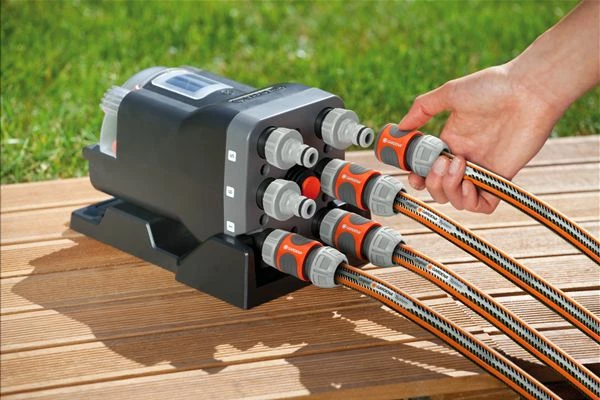 Ndarës automatik uji Gardena 1197-29, 2-6 zona, 6 dalje 3/4\" (26.5 mm), set me 5 konektorë zorre + 3 kapakë
