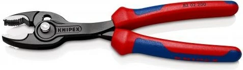 Knipex slip-joint pinca TwinGrip, 200mm, krom-vanadium, kuqe/kaltër