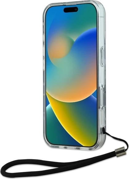 Mbështjellës Karl Lagerfeld Zebra me kordë për iPhone 16 Plus, Violet