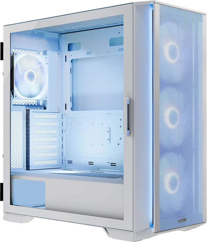 Kasë MODECOM HORIZON ARGB Flow MIDI USB 3.0 X 2 CYPE-C, e bardhë