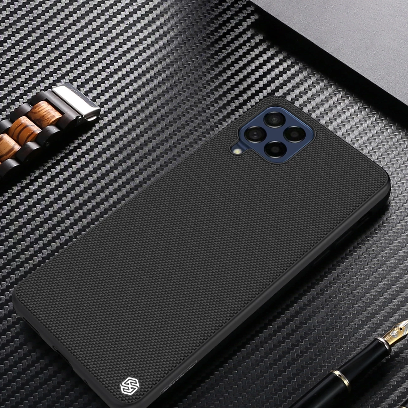 Mbështjellës Nillkin Textured Case për Samsung Galaxy M53 5G, i zi