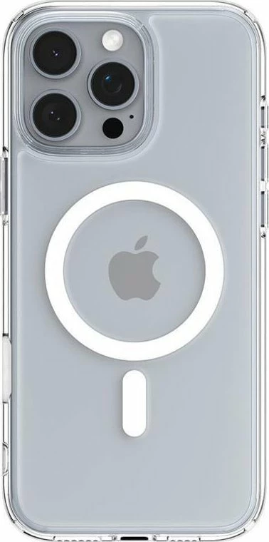 Mbështjellës Spigen Ultra Hybrid T Mag MagSafe për iPhone 16 Pro, TPU/PC, ring magnetik, i bardhë