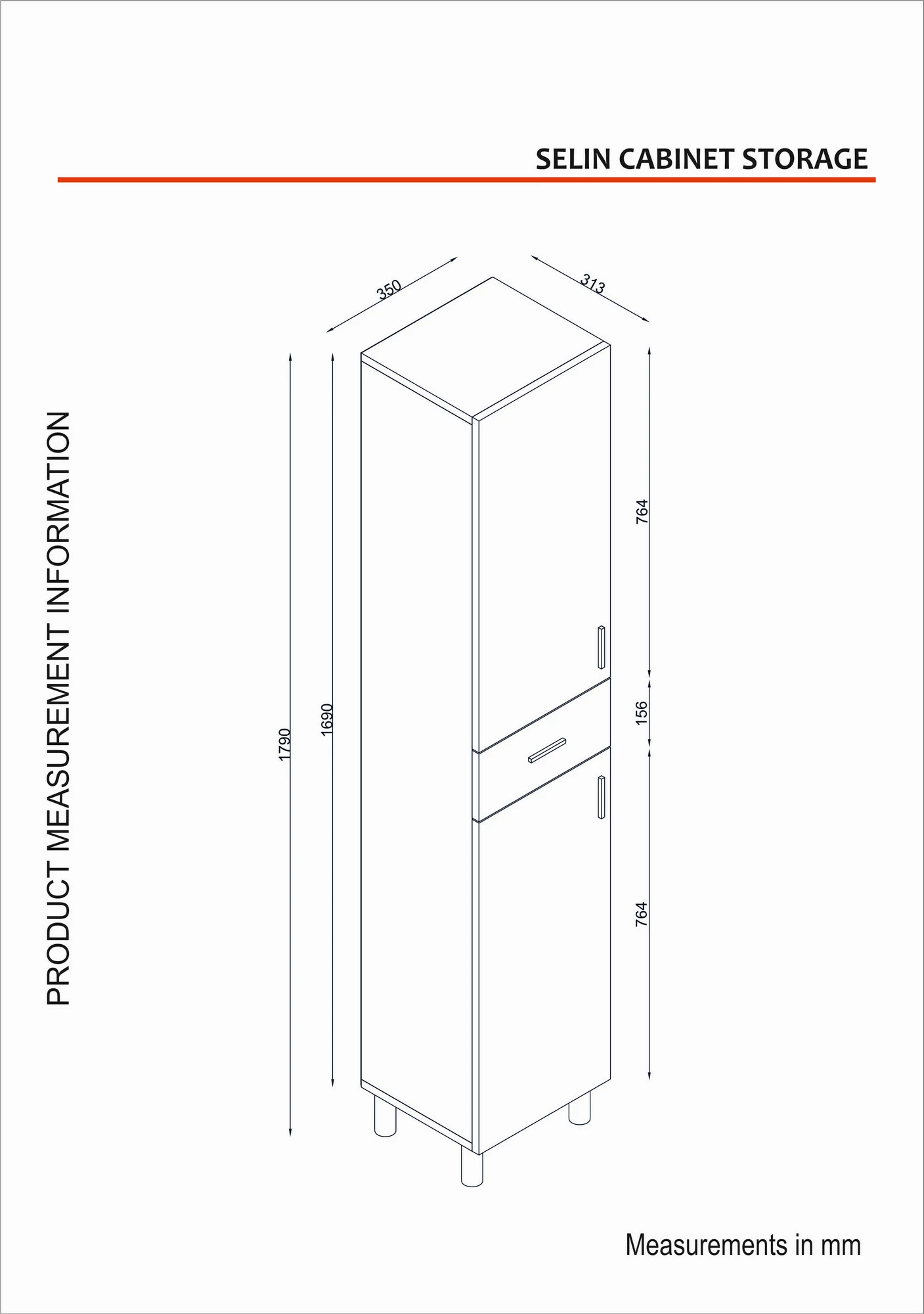 Dollap banjoje Selin, 2 dyer, 1 sirtar, ngjyrë travertin