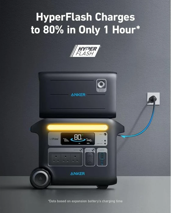Bateri zgjeruese Anker Expansion Battery 760 për PowerHouse 767, 2048Wh, LiFePO4, e zezë