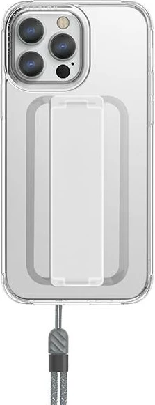 Mbështjellës UNIQ Heldro për iPhone 13 Pro / iPhone 13, transparent, me rrip dore