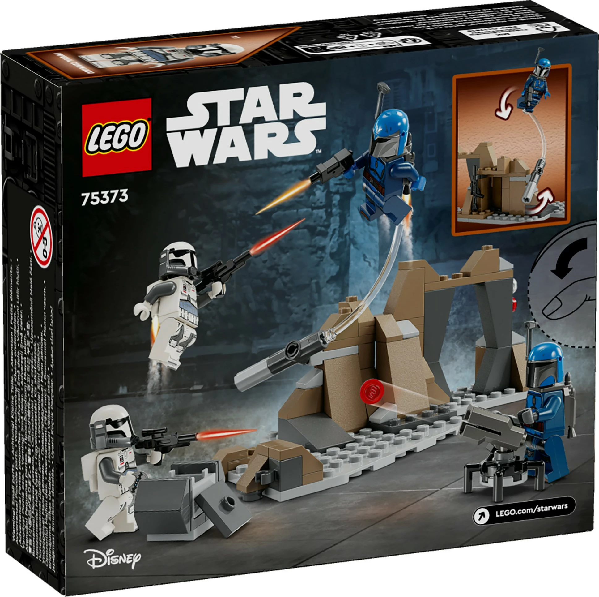 Set ndërtimi LEGO Star Wars 75373 Ambush on Mandalore Battle Pack, 109 pjesë, multikolor