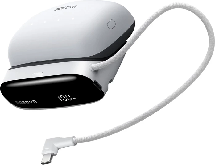Bazë karikimi + power bank BoboVR PD100 30W USB-C PD, kompatibil me bateri B100, bardhë/zi, set combo