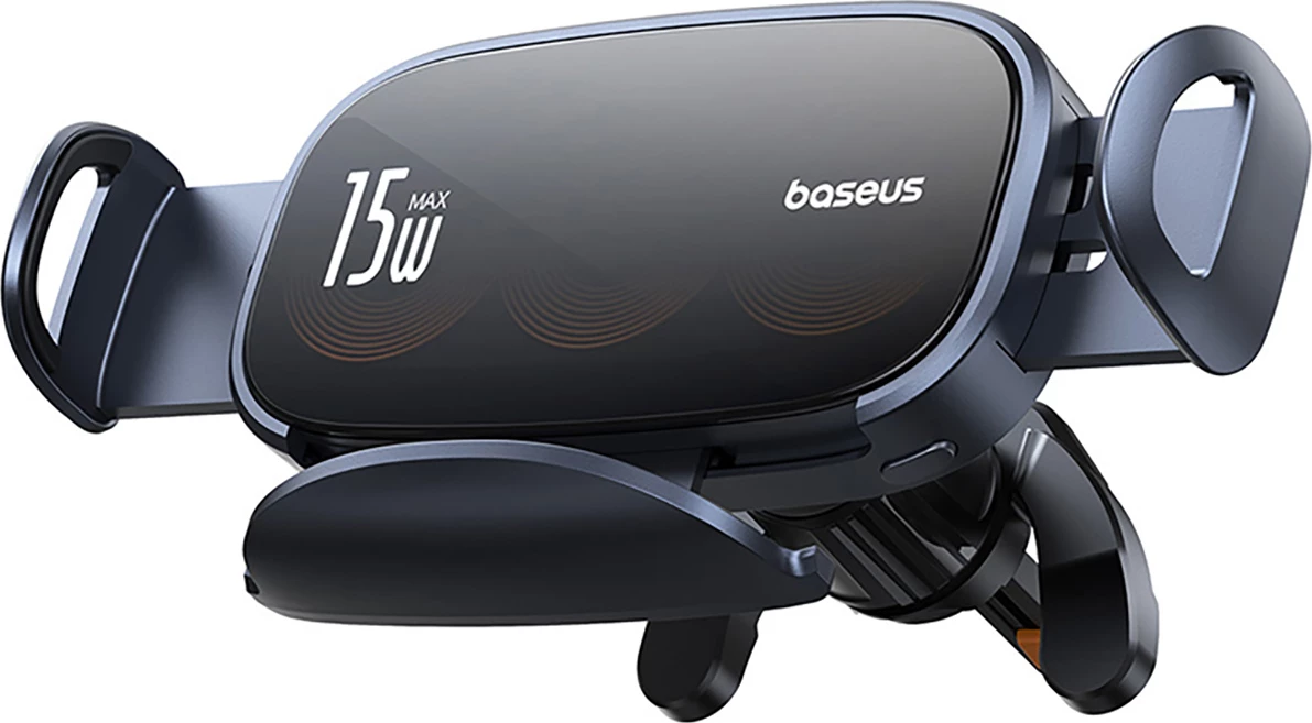 Mbajtës elektrik Baseus LightChaser BS-CM029 me karikues pa tela 15W, për veturë, i zi