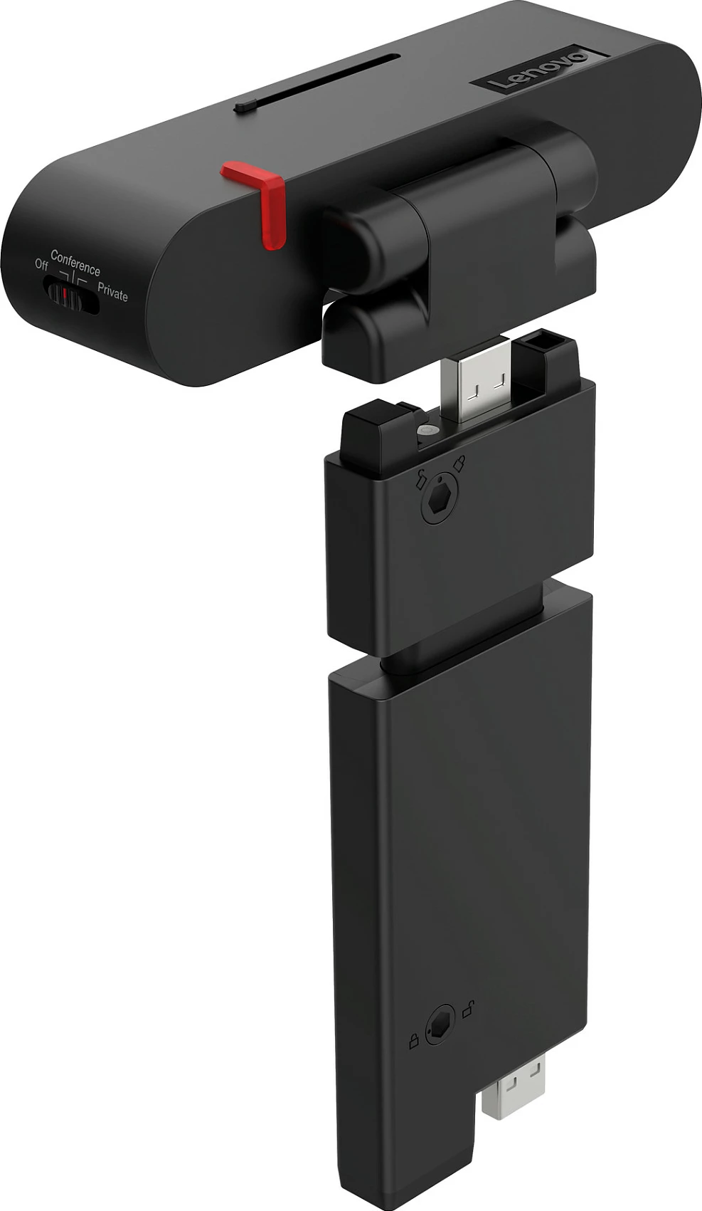 Webcam Lenovo ThinkVision MC60, Full HD 1080p, 2 mikrofona, privacy shutter, e zezë