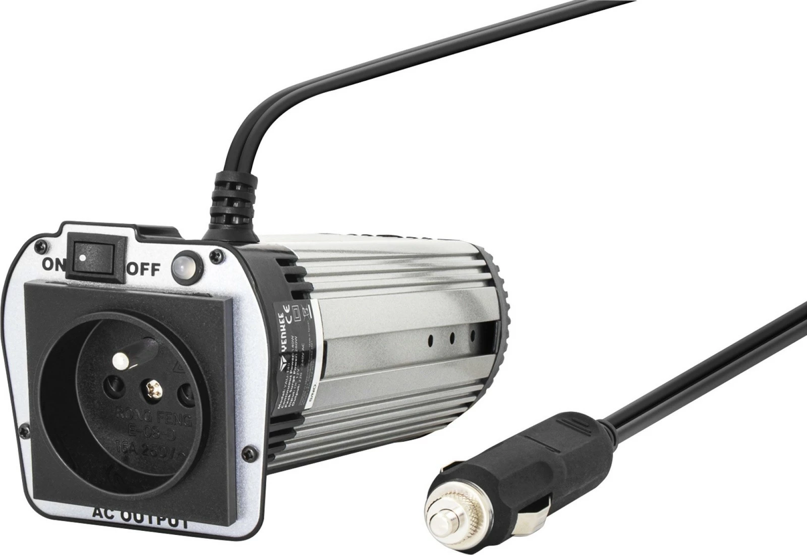 Inverter makinës YENKEE YAU 140, 280W, 12V/240V, Argjend