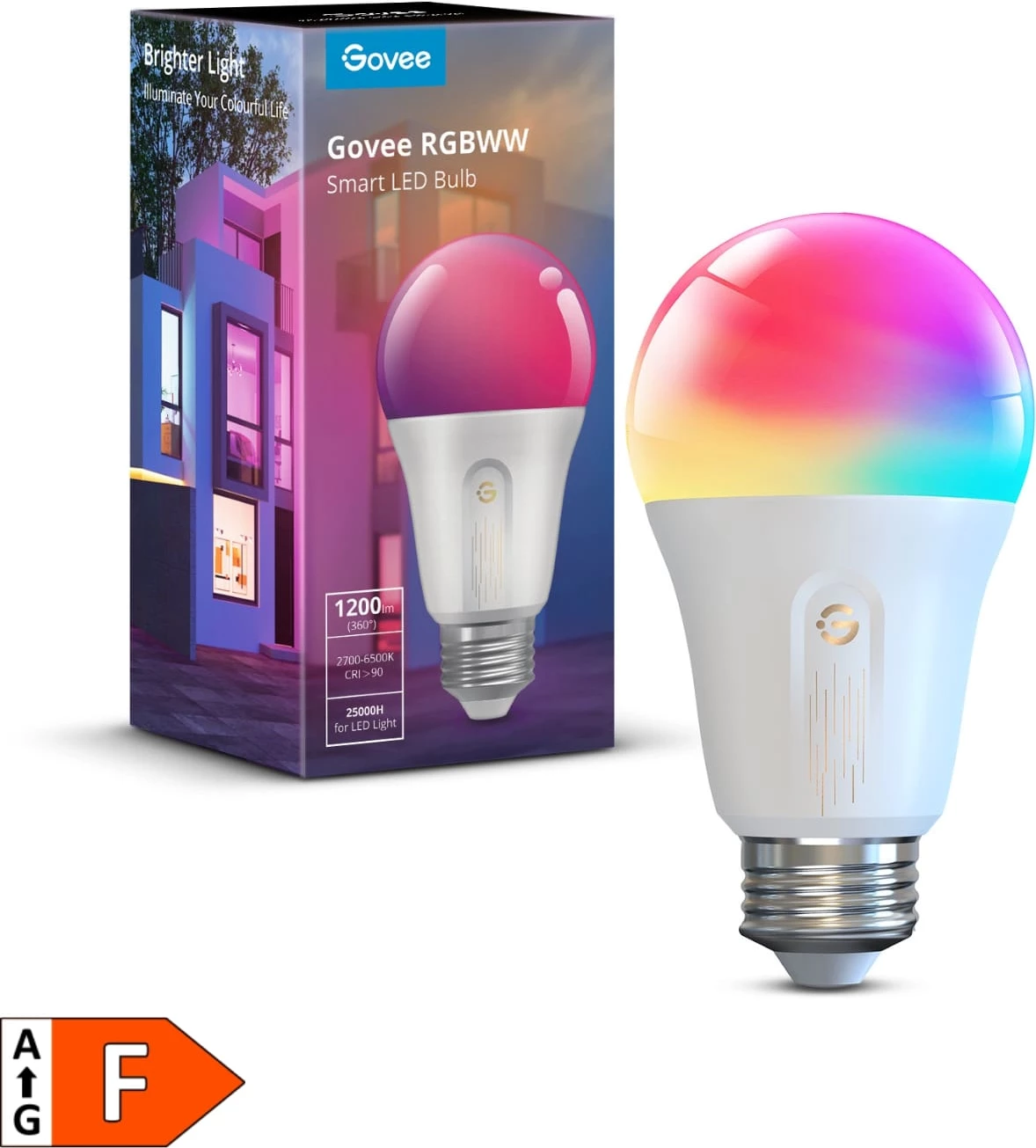 Llambë smart LED Govee RGBWW E27 1200lm 12W