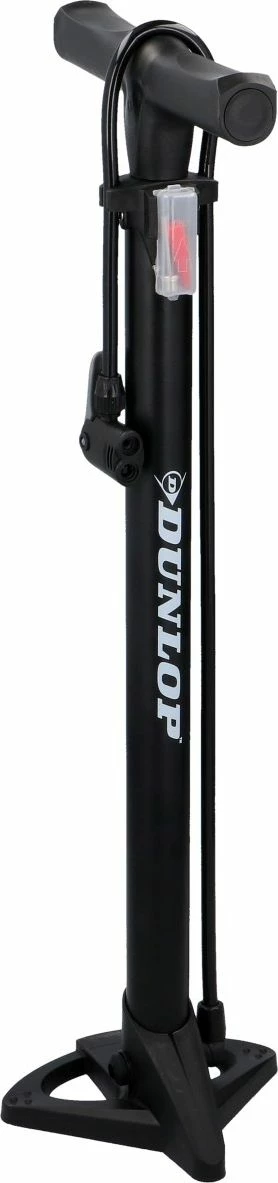 Pompë dyshemeje për biçikletë, Dunlop, 174 PSI / 12 bar, universale, pa manometër, e zezë, me 2 gjilpëra
