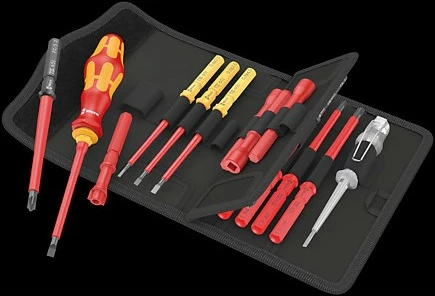 Set veglash Wera 05006613001, 18 copë, mbështjellës tekstili, i zi