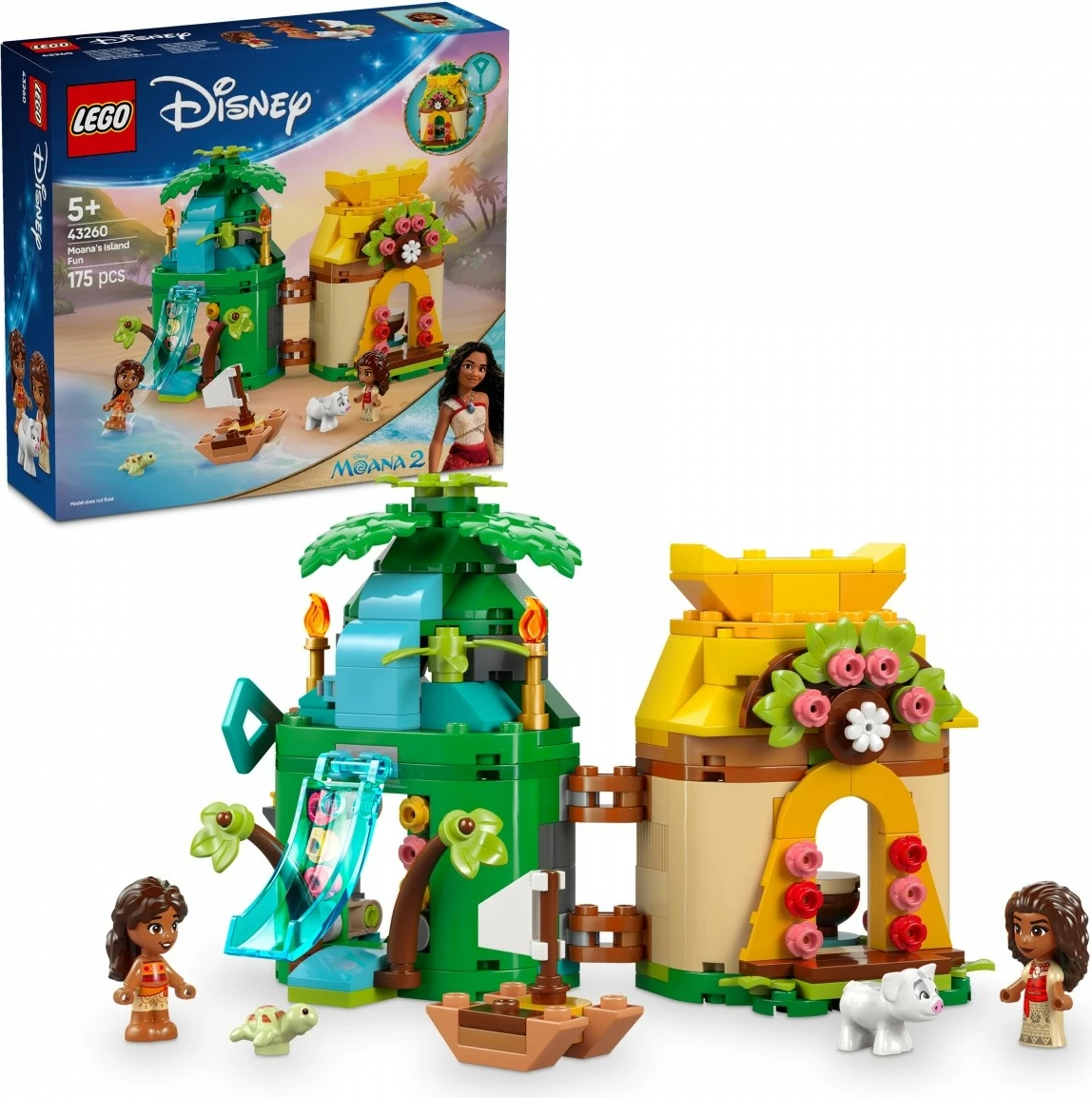 Set LEGO Disney Vaiana 43260, 175 pjesë, për fëmijë, plastikë