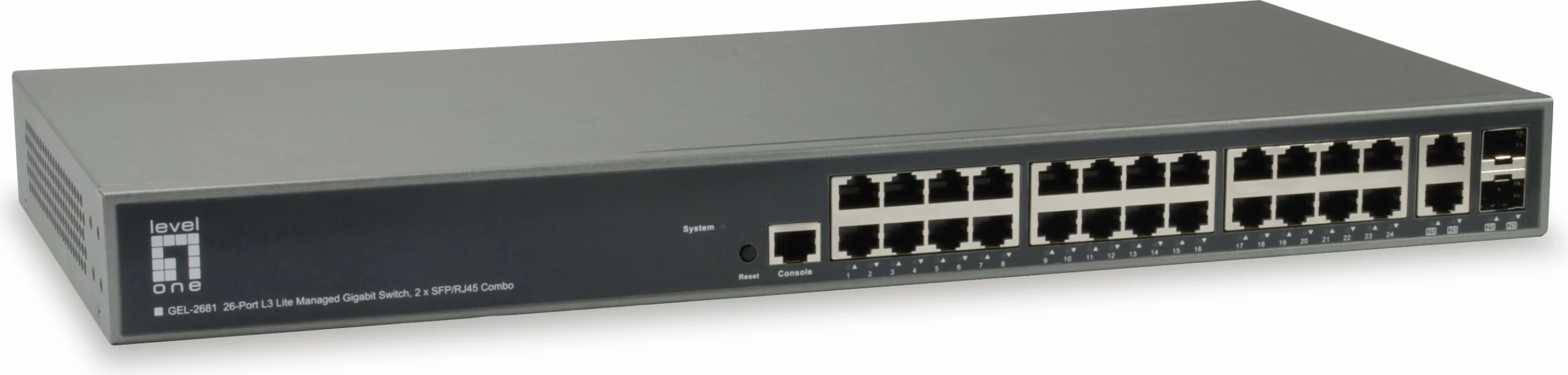 Switch LevelOne TURING 26-Port L3 Lite Managed Gigabit, 2 x SFP/RJ45 Combo, Rack mounting