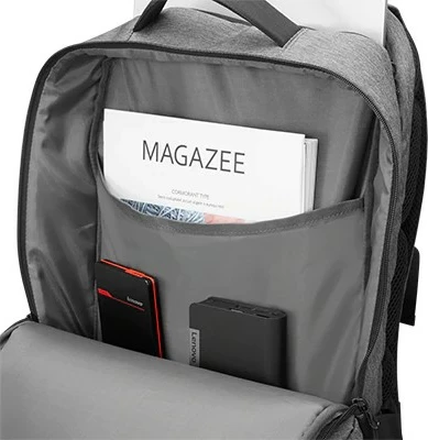 Çantë shpine Lenovo Business Casual 17.3 inç, poliestër, rezistente ndaj ujit, gri